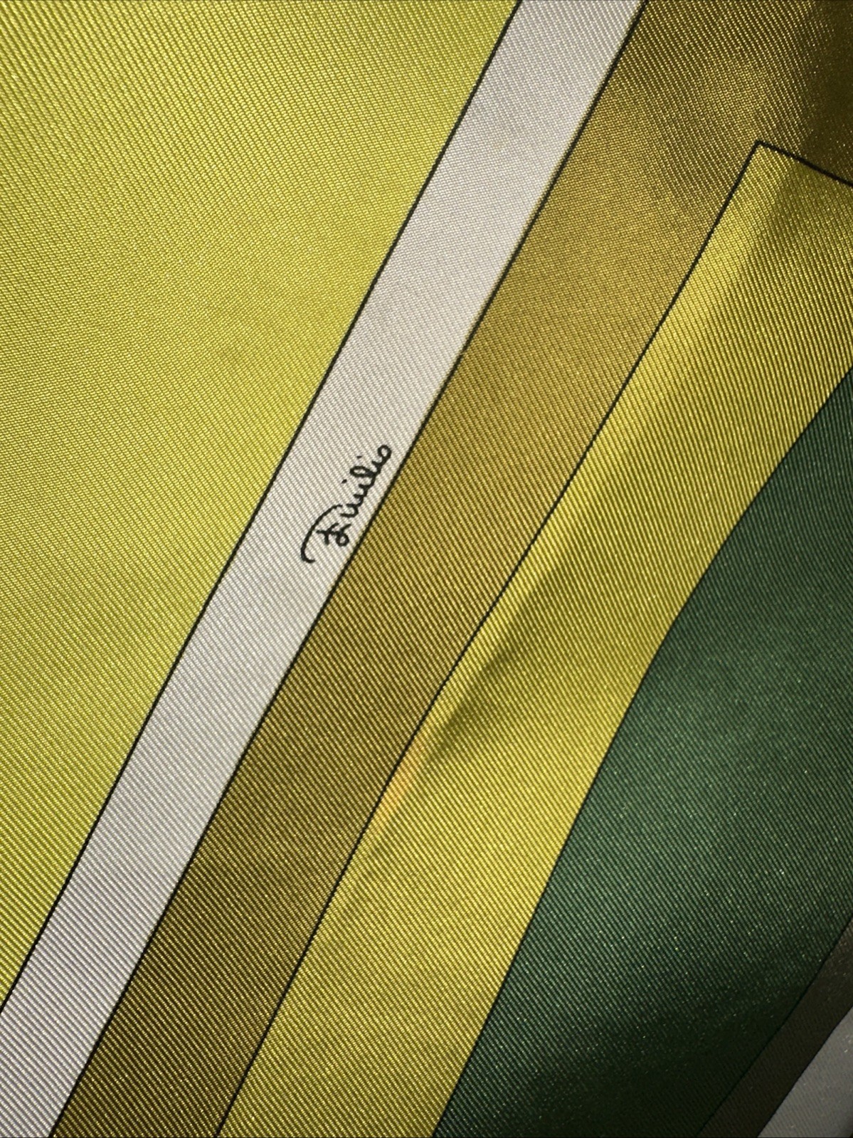 Vintage Emilio Pucci Geometric Silk Scarf Made In Italy 35 In. Square