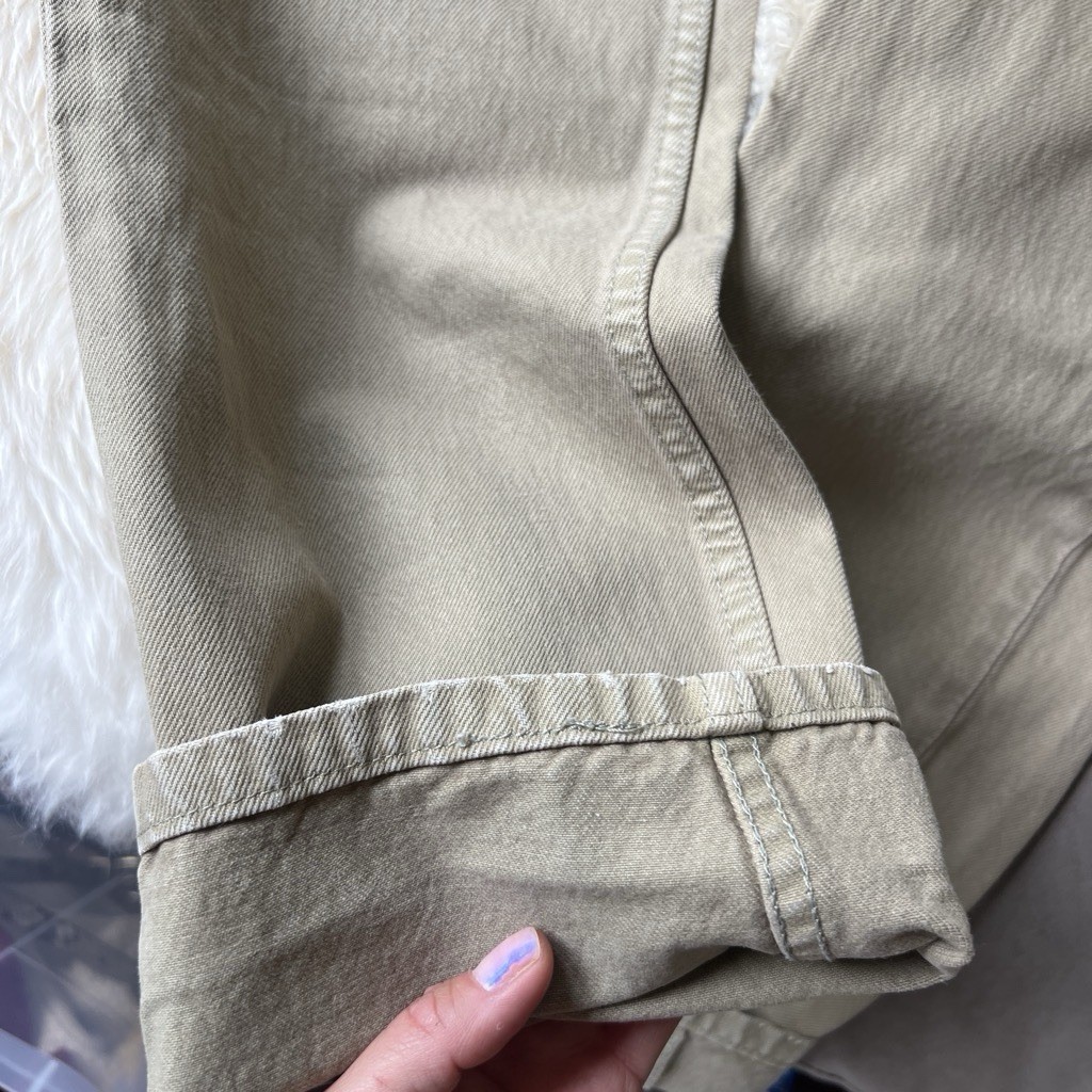 VTG Levis 501 Jeans Mens 31×34 Beige Straight Leg Button USA Made 90s