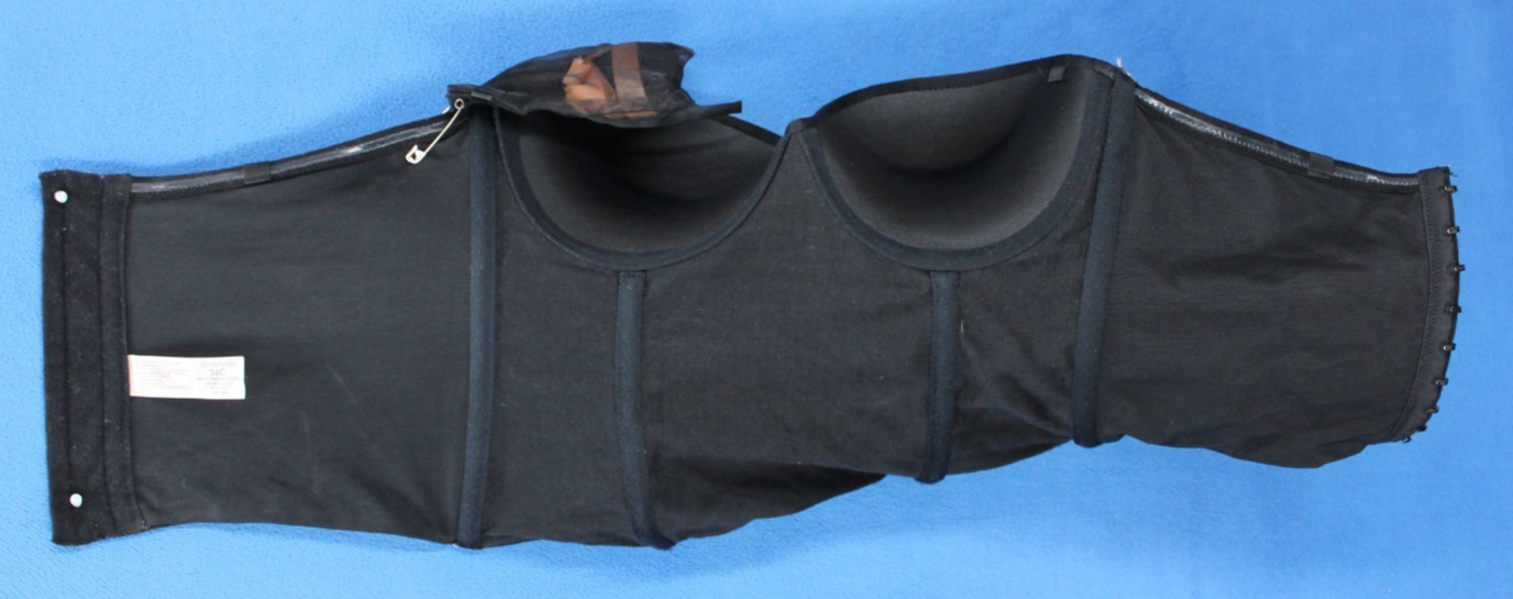 Ambrielle Underwire Bone In Padded Push Up Bustier Girdle Size 34C #H6918