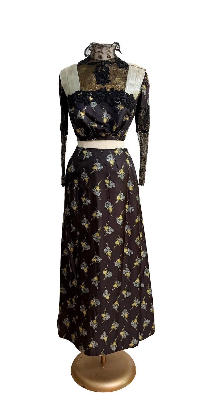 Authentic Edwardian Dress / Antique Dress / 1800s Dress / Size Small