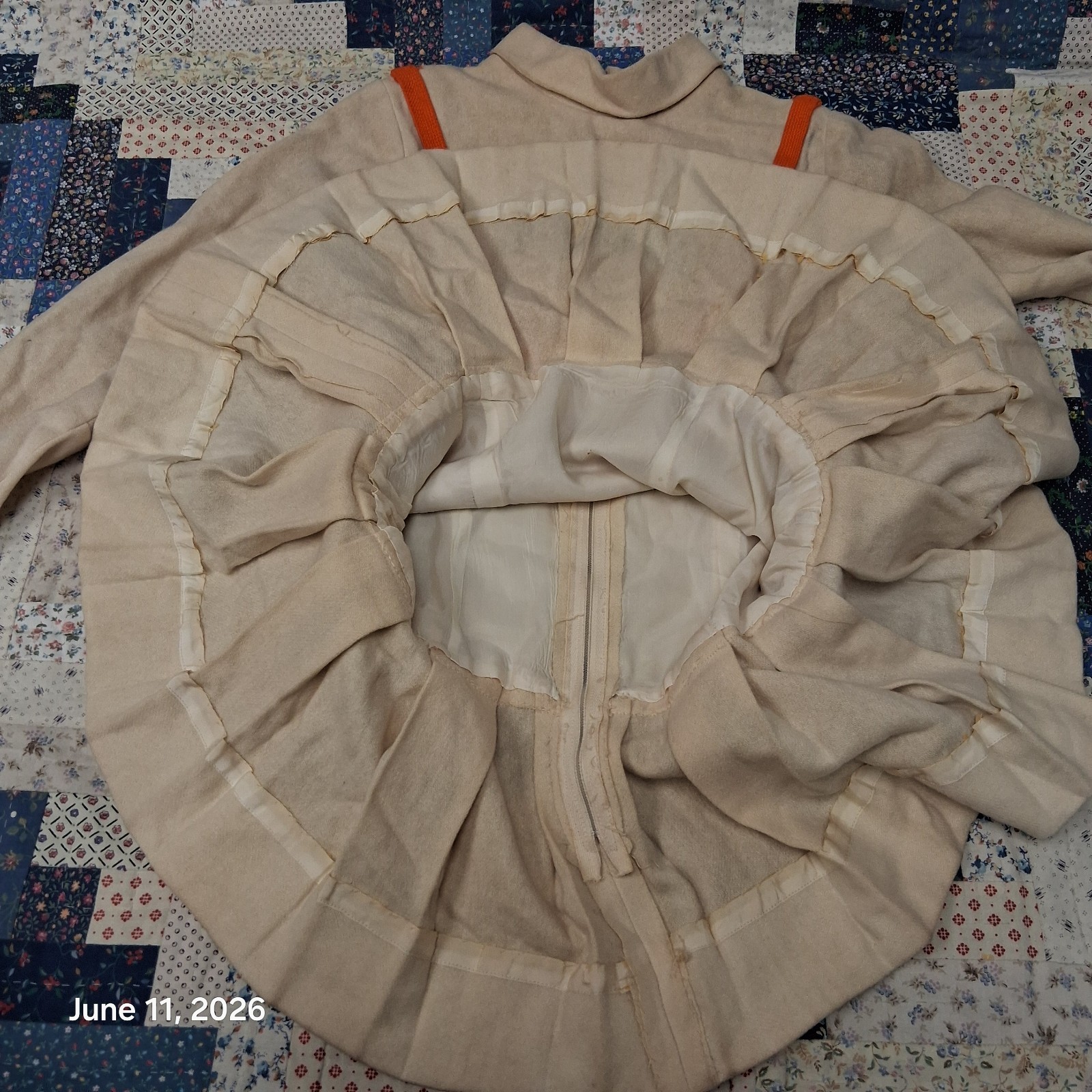 True Vintage 60s Mod Cheerleader Uniform Dress Pony Horse Appliqué Talon Zip