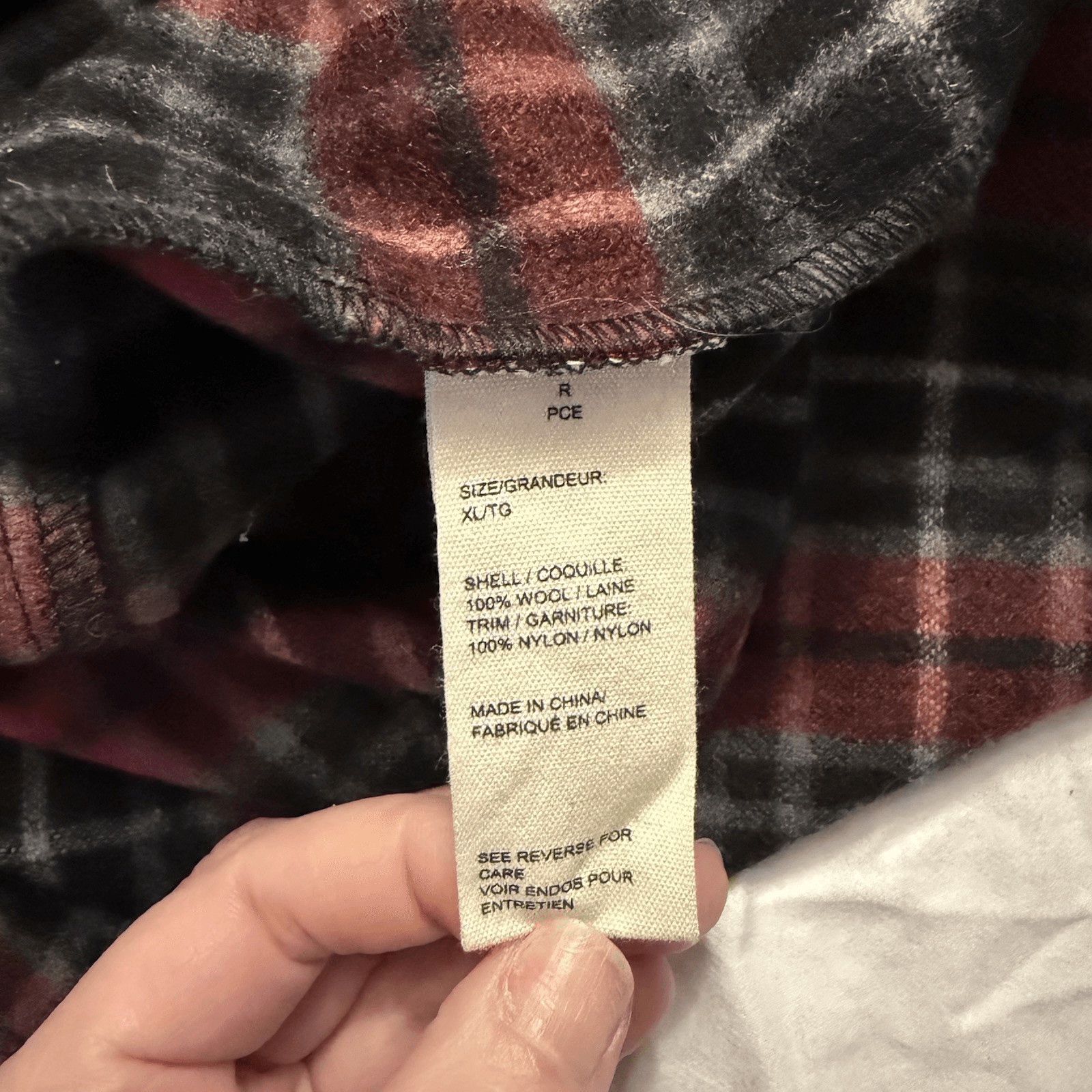 Woolrich Wool Flannel Button Down Shirt Men’s XL Red Plaid