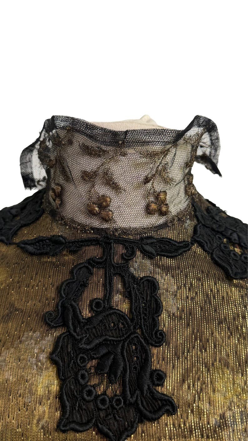 Authentic Edwardian Dress / Antique Dress / 1800s Dress / Size Small