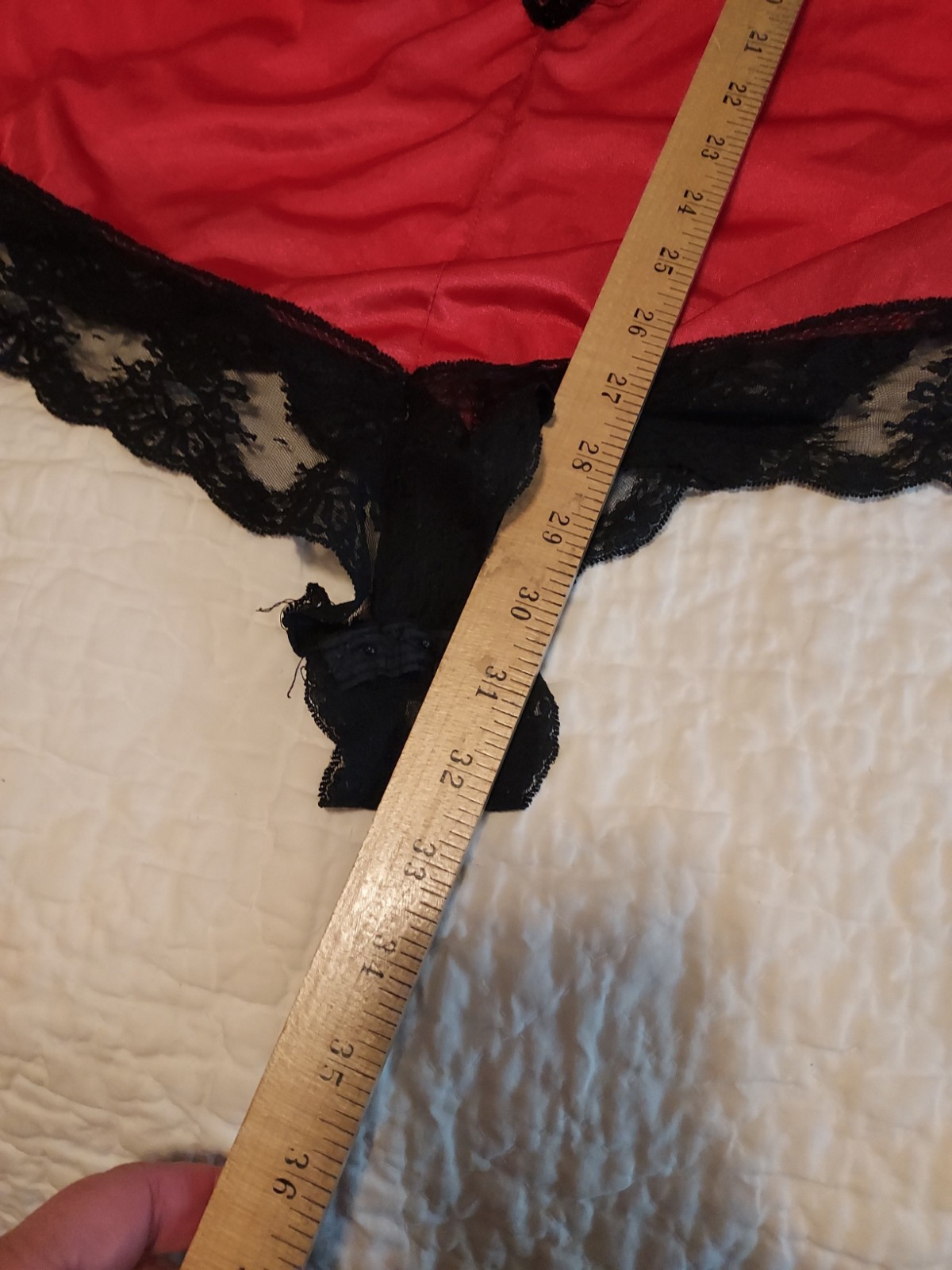 Vintage Plus Size Women&rsquo;s Teddy Lingerie 1X – 2X (see measurements) black + red