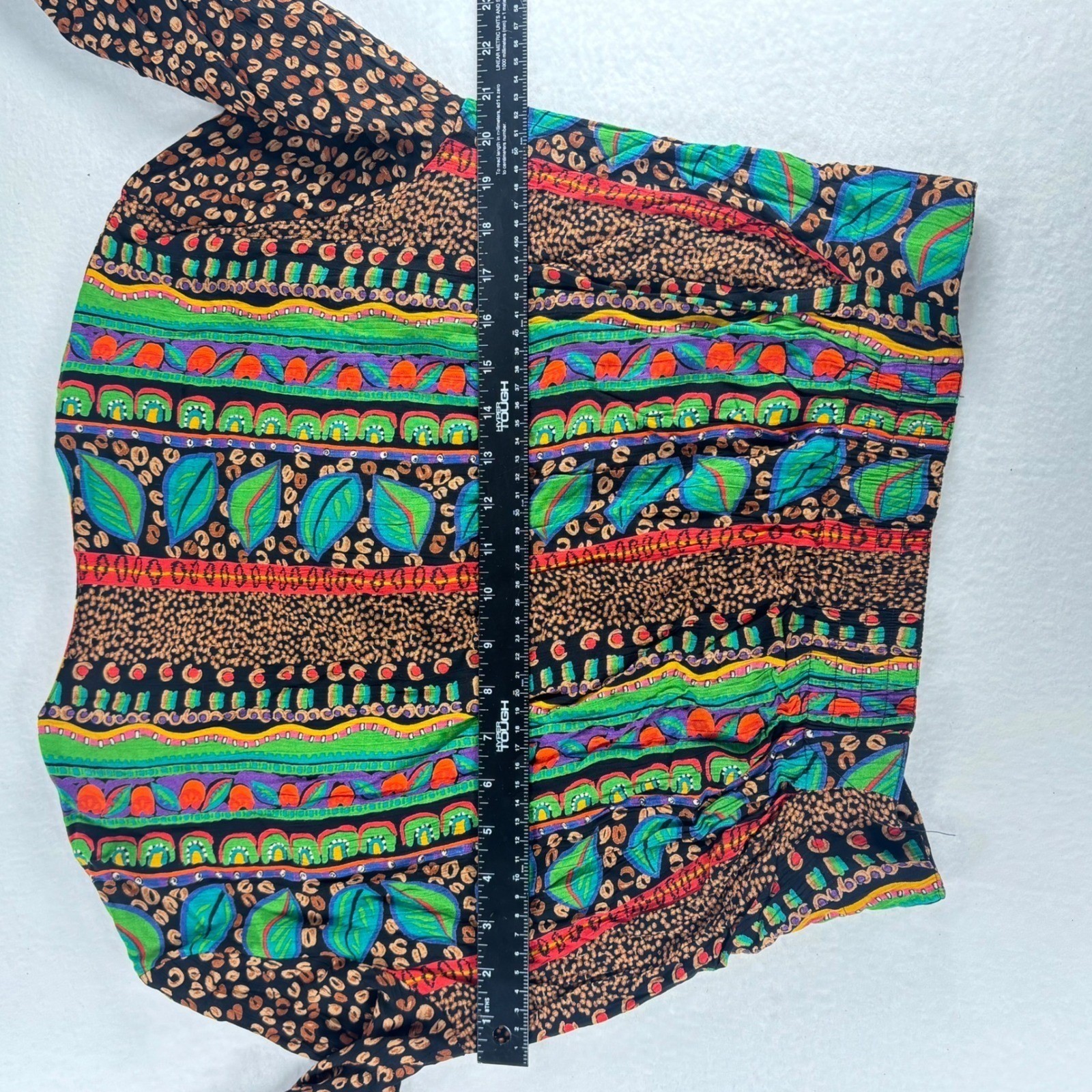 Carole Little 6 S M Funky Pop Art-to-Wear Leopard 90s Shirt Jacket Lagenlook