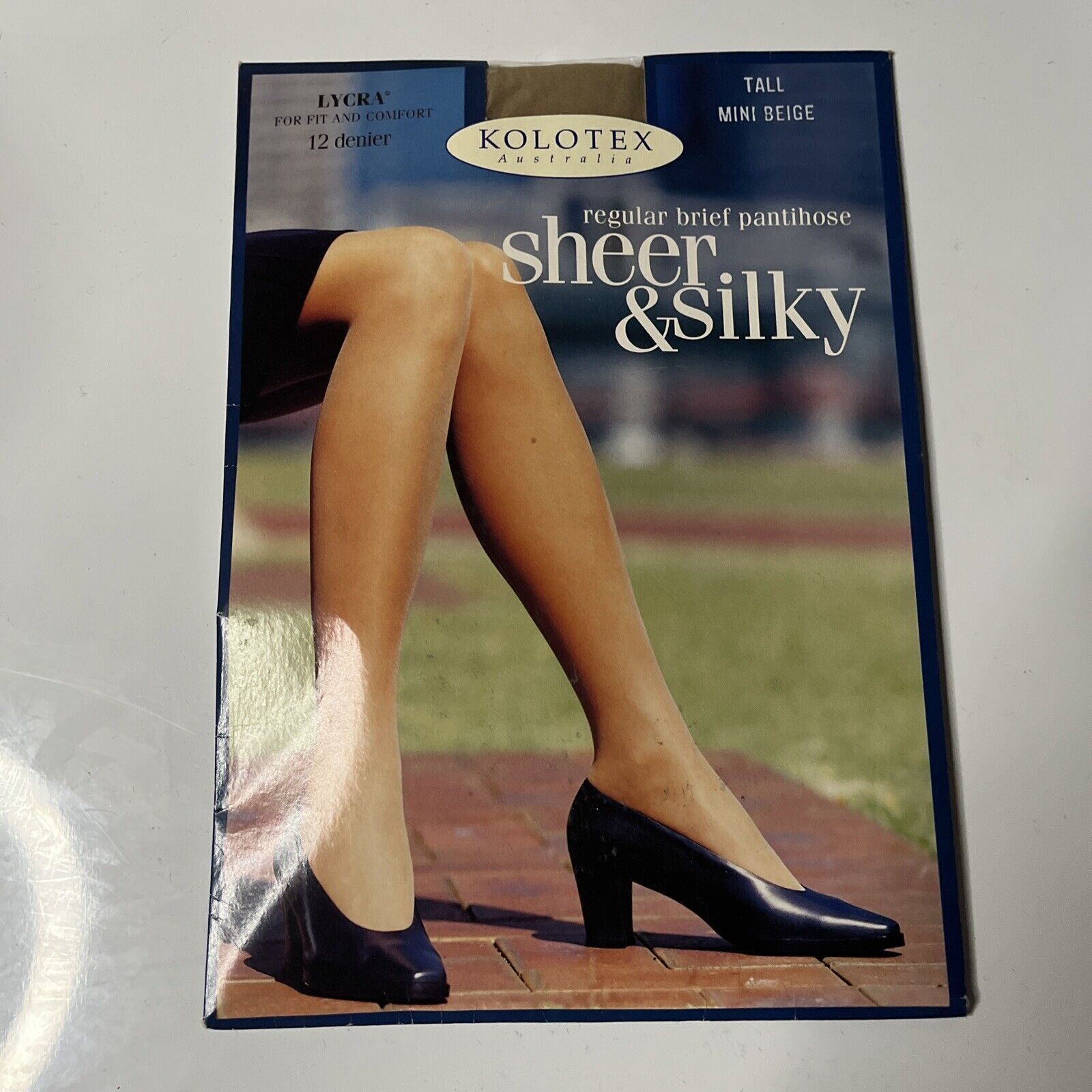 Vintage Kolotex Sheer & Silky Regular Brief Pantyhose Tall Mini Beige 12 Denier