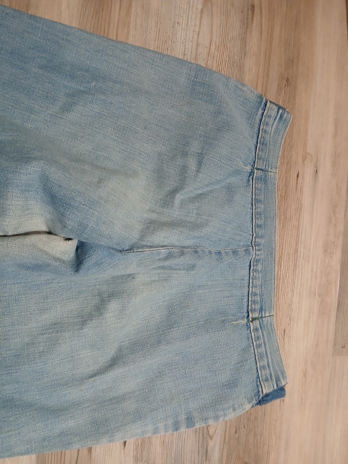 Vintage 70s Denim Bell Bottom Custom Embroidered Flare Hippy 32×28.5 RARE Floral