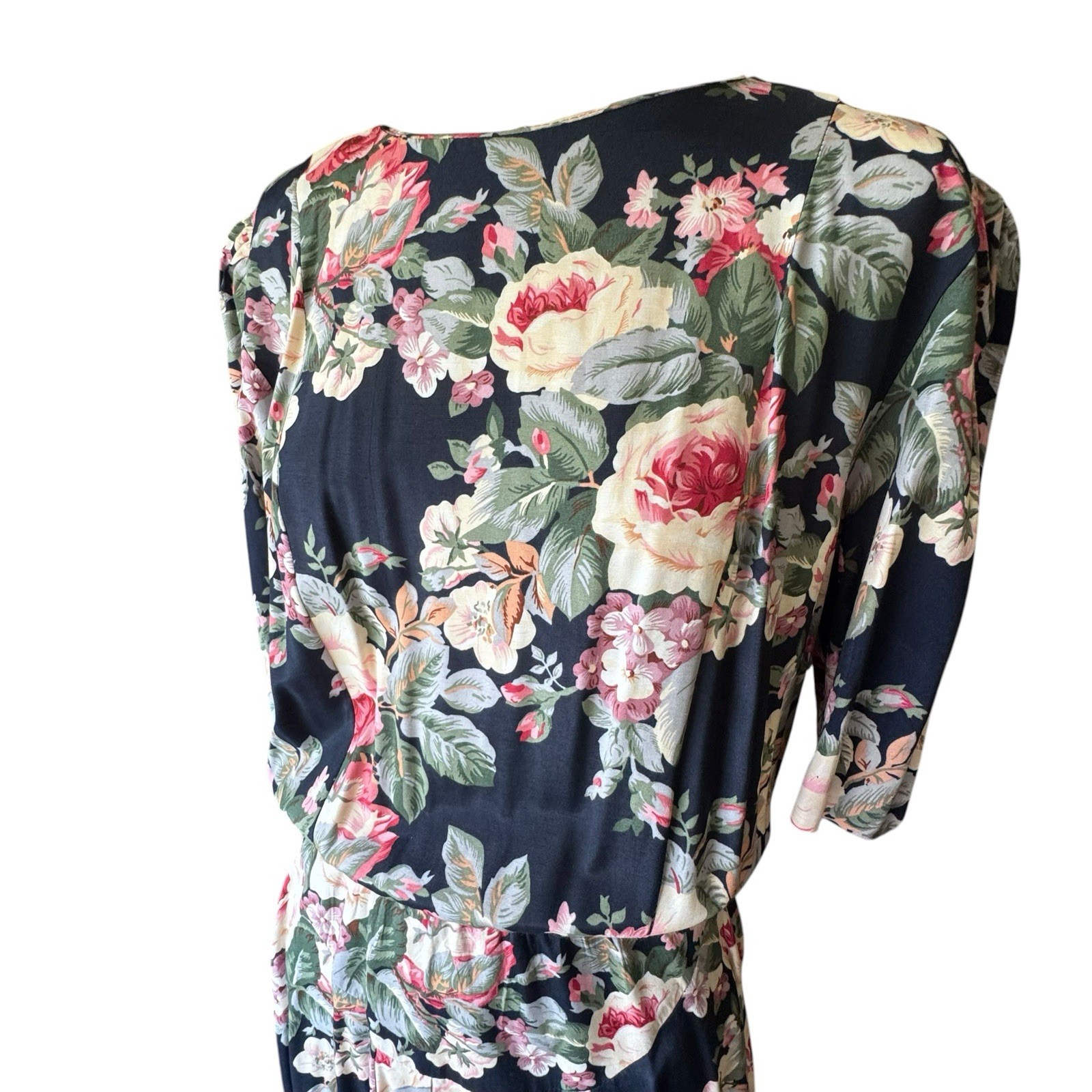 Vintage E.D. Michaels Melanie Drucker 12 Floral A Line Dress Cottagecore Teacher