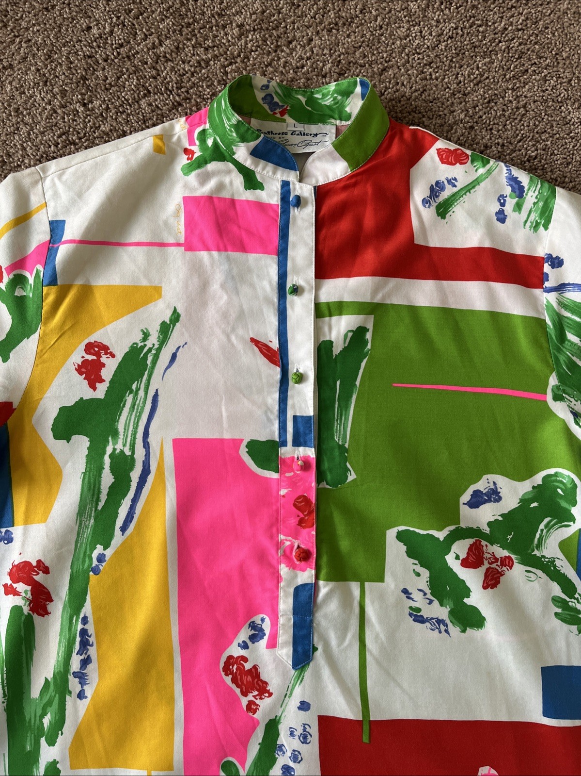 Vintage CATHERINE OGUST PENTHOUSE GALLERY 70/80s Women&rsquo;s Tunic Top – Sz L