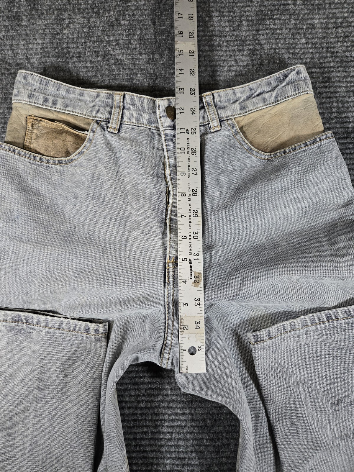 VTG Guess Mom Jeans High Waist Denim Leather USA Georges Marciano Distressed 32