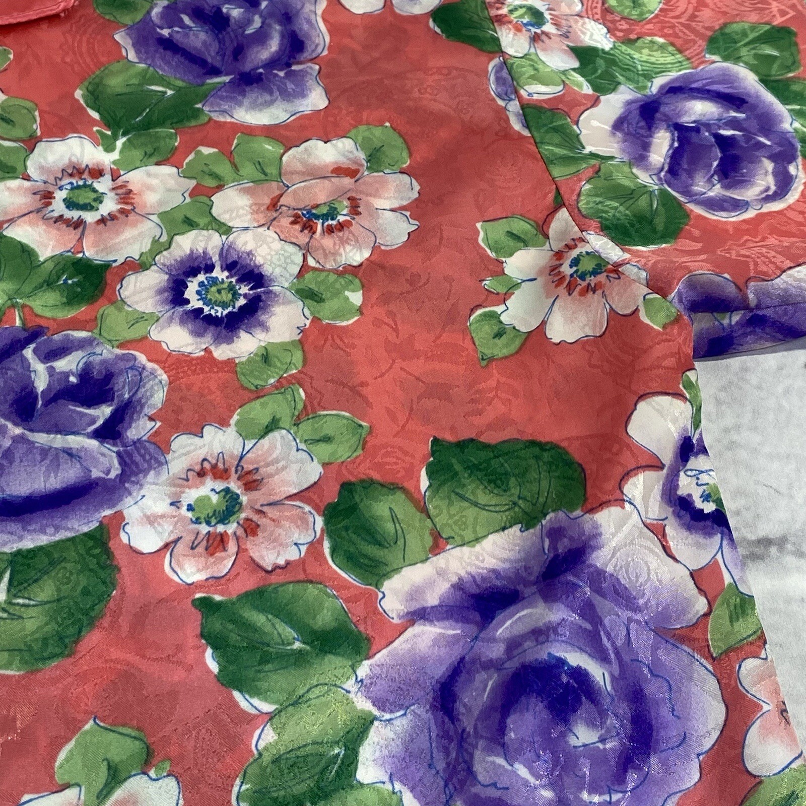 Vintage Victoria&rsquo;s Secret Gold Label Satin Night Shirt Size P/S Pink Floral