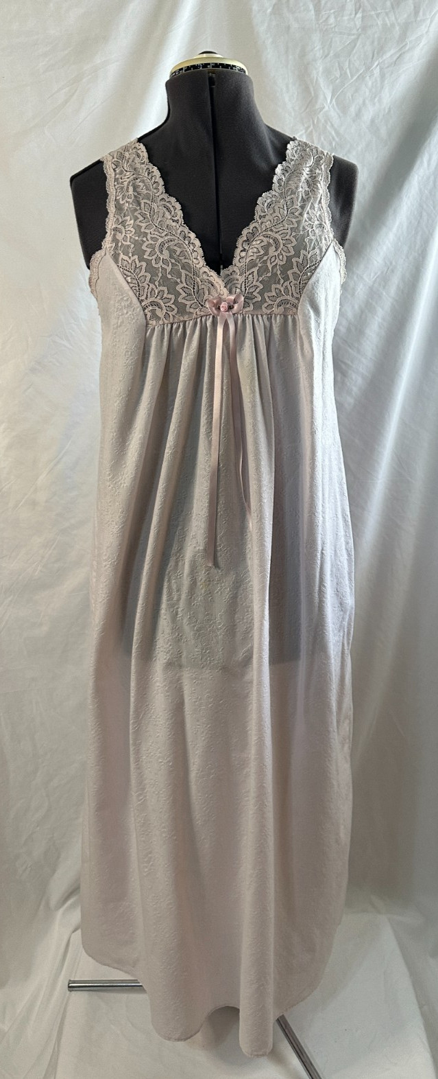 Vtg Gilligan O&rsquo;Malley Nightgown Robe Set Pink Medium Pink, Lace, Zip 2813 2613
