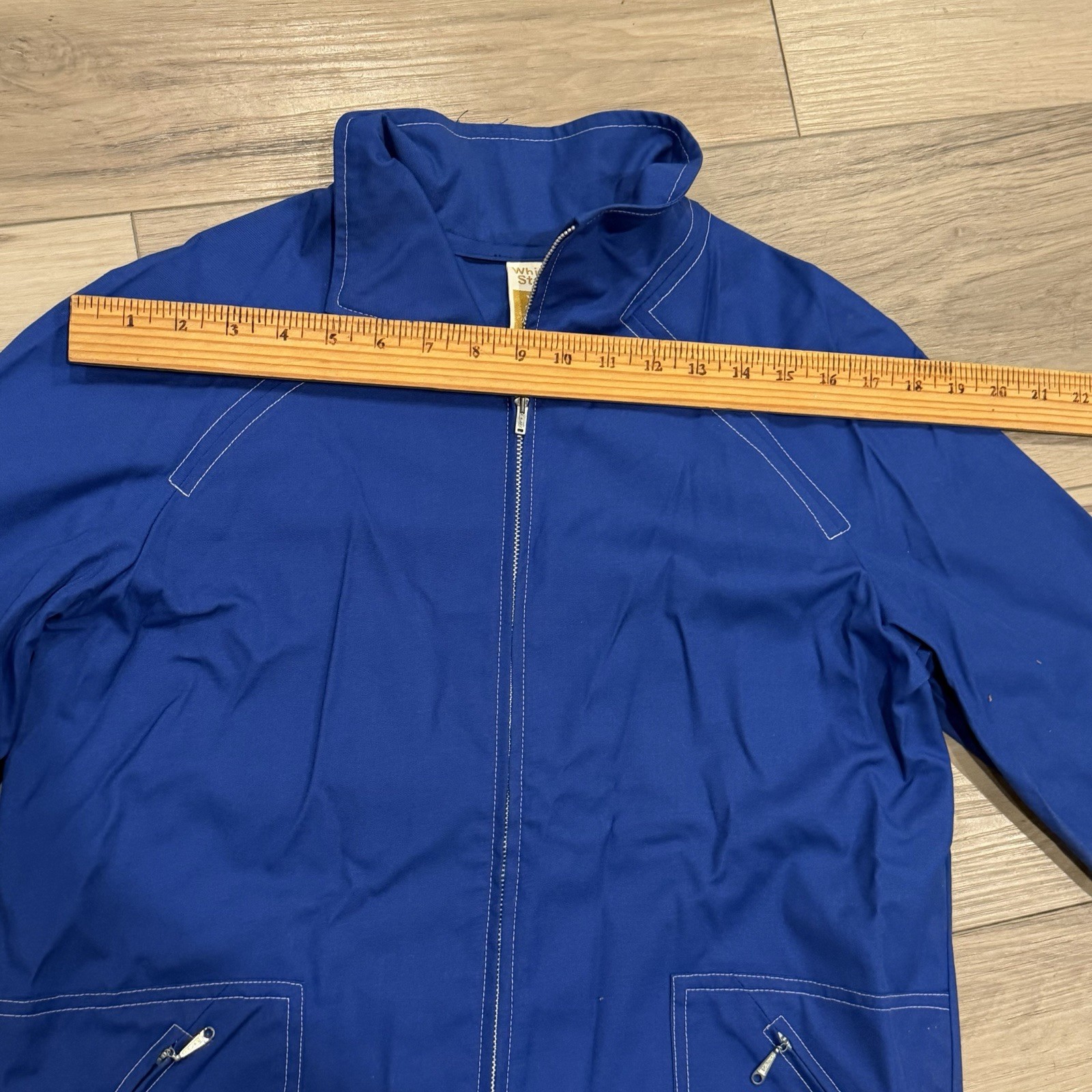 White Stag Jacket Womens Blue 70&rsquo;s Full Zip Mechanic Work Wear Made In USA