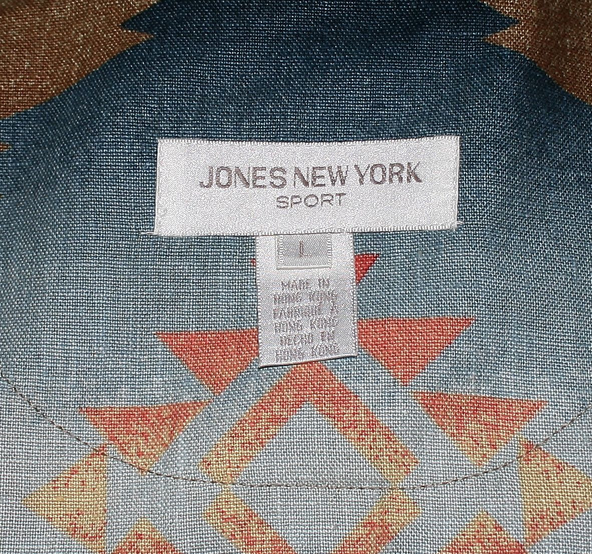 Southwest Vintage Linen Blazer Jacket Shacket Concho Western Large 3/4 Sleeve