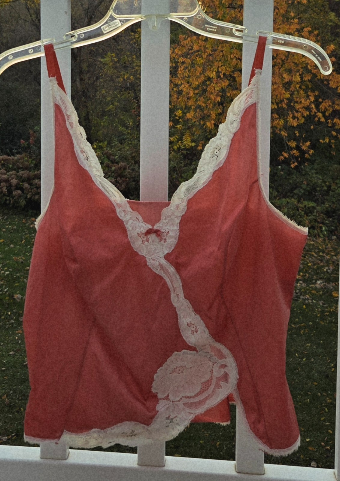 VTG Vassarette Camisole Size 34 Antron Nylon Lace Trim Copper Coquette Fairy