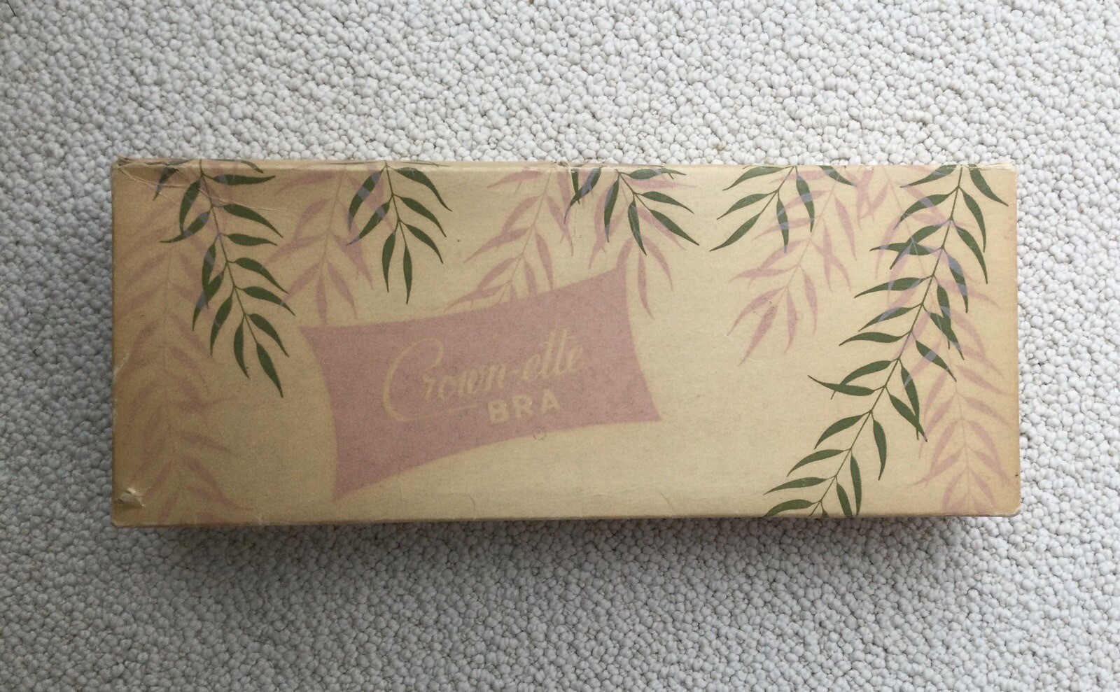 Vintage 1950&rsquo;s Deadstock Crownette Longline Bra in Box 38D