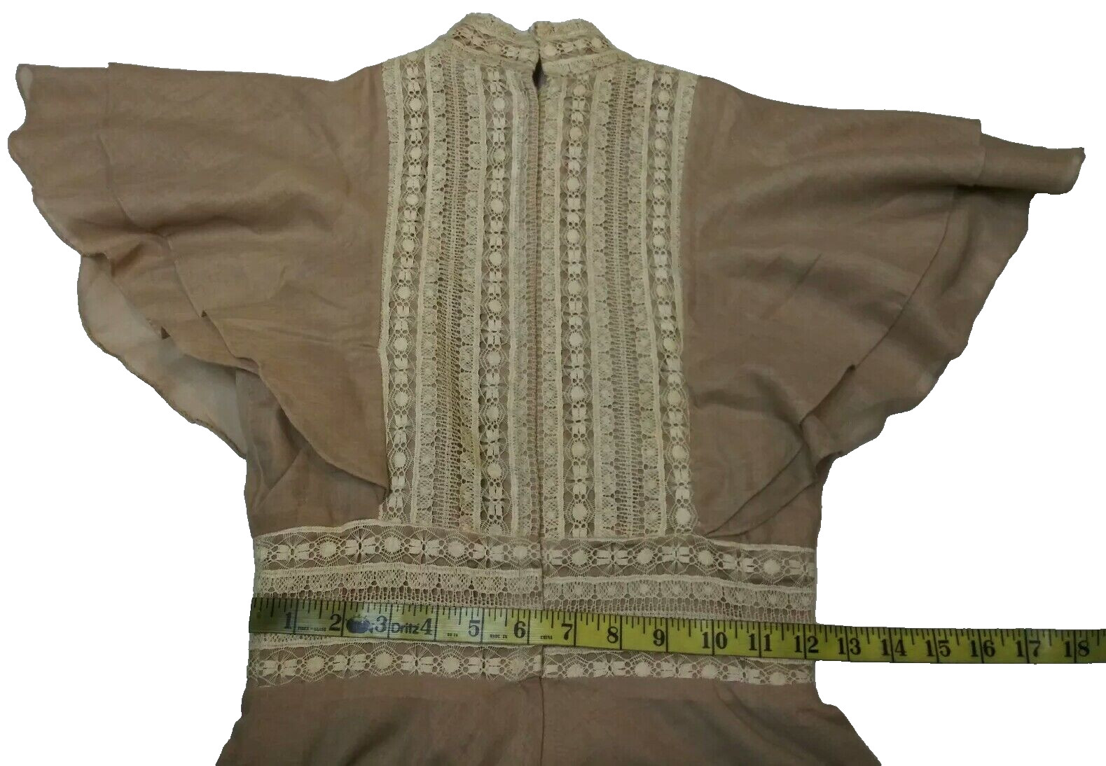 70s Victorian Style Dress xs Prairie Boho Hippie Butterfly Sleeves CALDERON