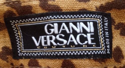 GIANNI VERSACE COUTURE Leopard Raw Silk Zippers Leg Pants EU 40 Italy Very RARE!