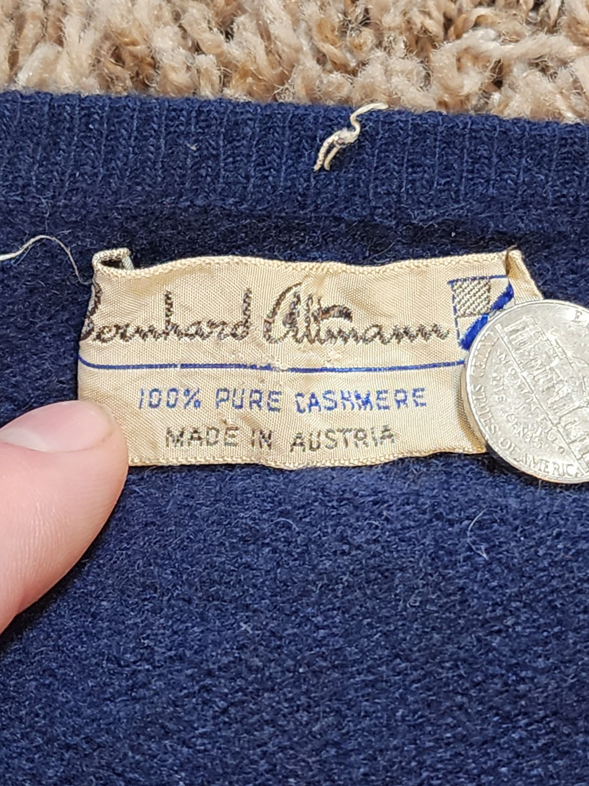 VTG Bernhard Altmann 100% Cashmere Sweater Made In Austria 21.5 x 24.5