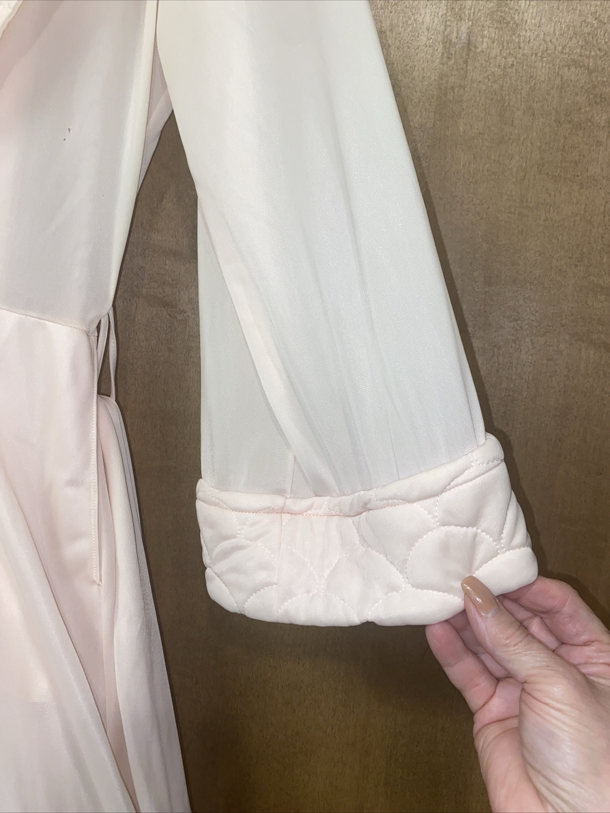 VTG Van Raalte Long All Nylon Soft Pink Peignoir Robe 132’ Sweep Olga Style