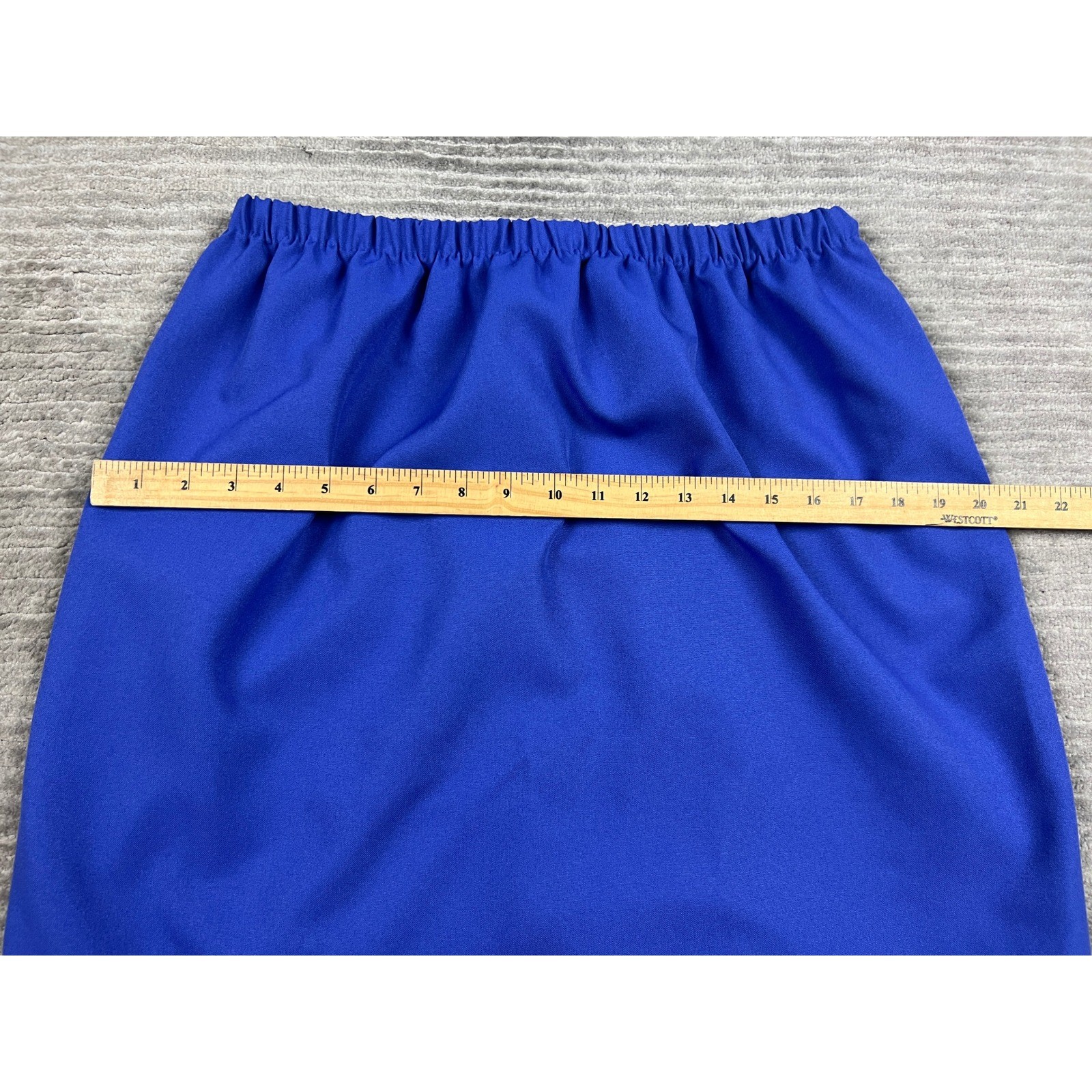 Unbranded Skirt Women Medium Blue Vintage Pencil Elastic Waist Made in USA 26846