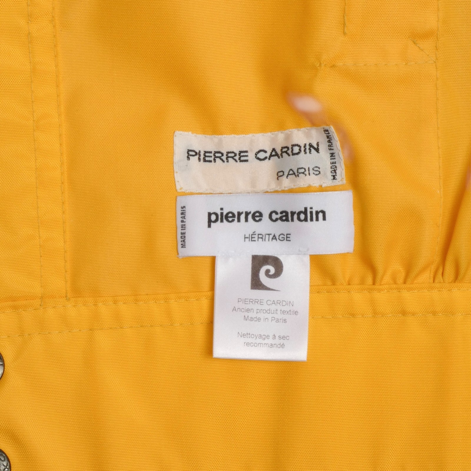 PIERRE CARDIN- 1998 Yelllow Rip Stop Jacket, Size 8