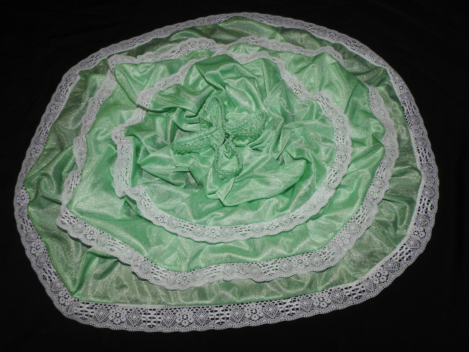 RETRO!NEW!Vtg « ensro » sheer lace nylon halfslip skirt Unterrock EU/40-46 Sissy