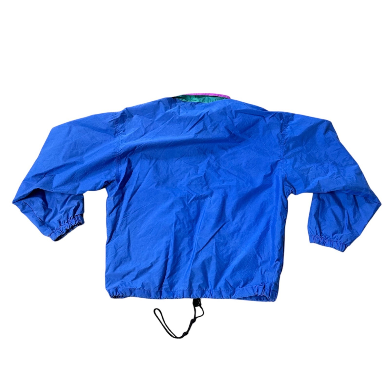 Vintage Windbreaker Jacket S 90s Redsand Volley Gear Blue Purple Green 1/4 Zip