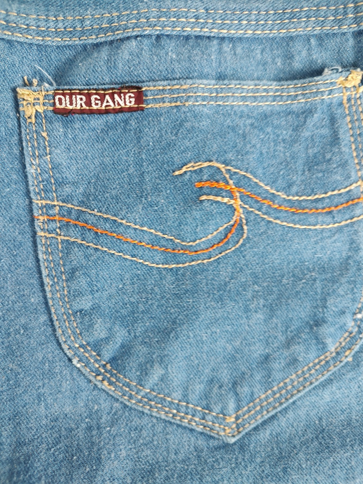 Vintage 1980s Our Gang Denim Jeans Teen Womens Youth 27x 25.5 Health Tex? Rare