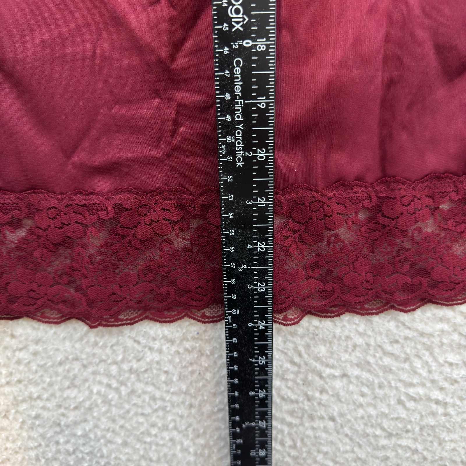 Vintage Slip Skirt XS Small 0 2 24 26 Red Lace Edwardian Victorian Goth