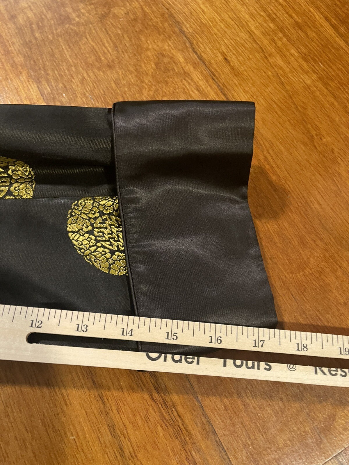 Authentic Vintage Chinese Robe Solz Squirrel Black/Gold Made in China Size 46