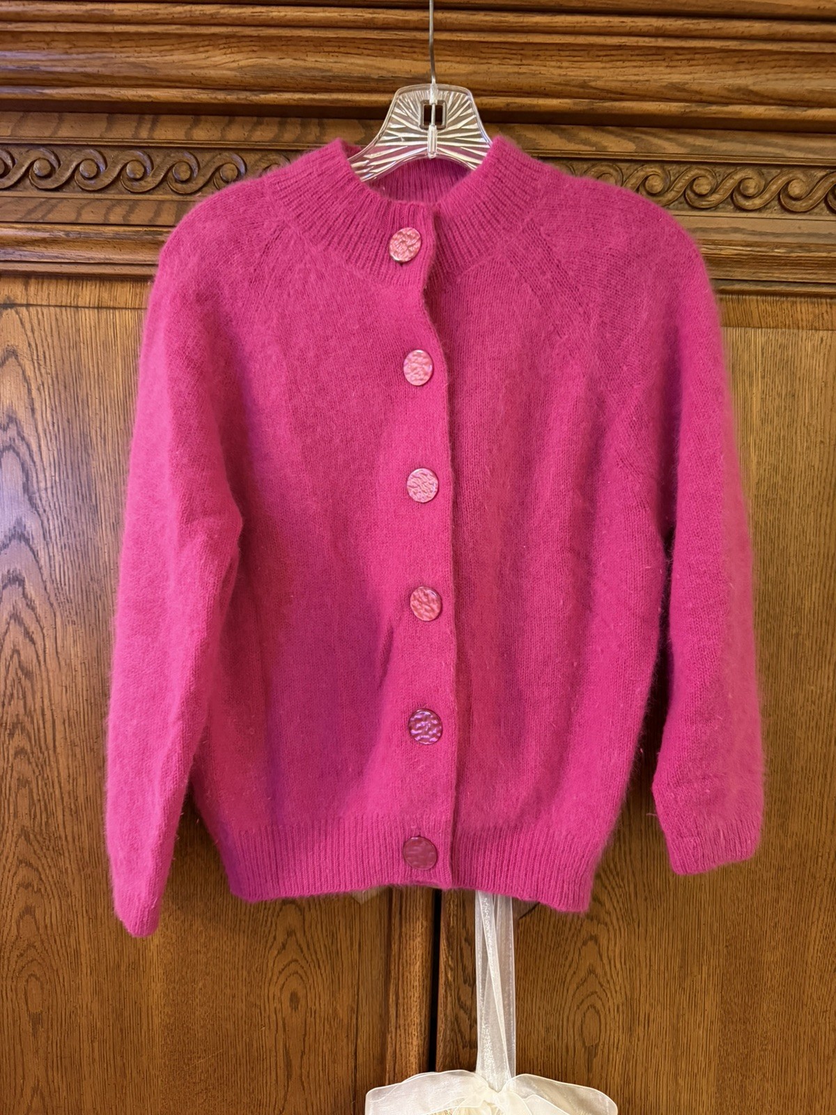 VTG Nardis of Dallas 1960&rsquo;s Pink Cardigan Angora, wool and Nylon