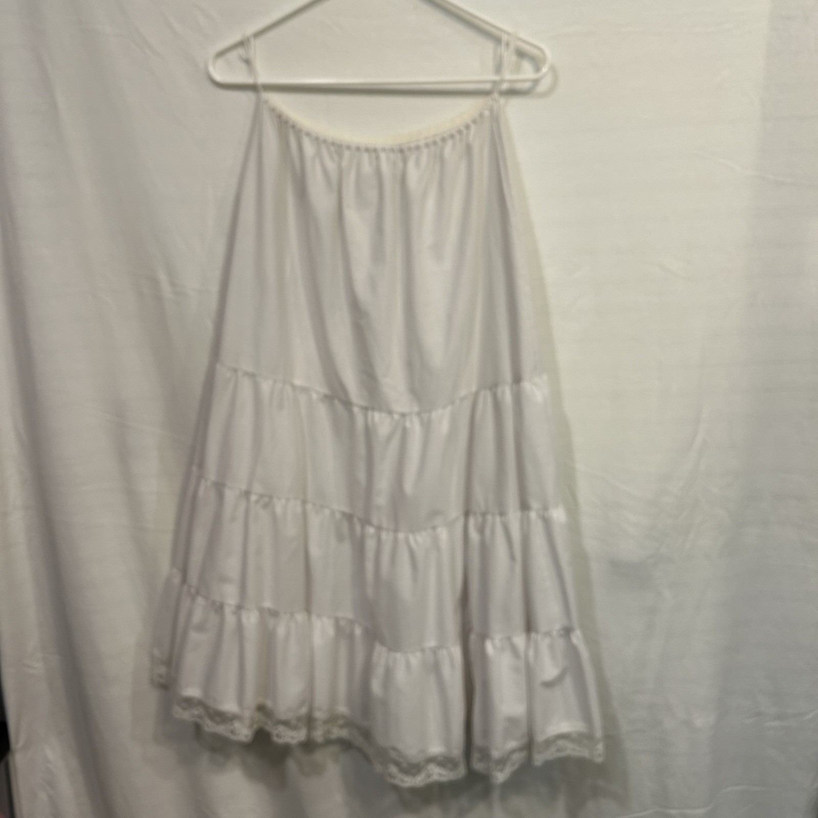 Victorian Prairie Skirt Tiered Ruffle cottage Petticoat Boho Canda 44/46 Elastic