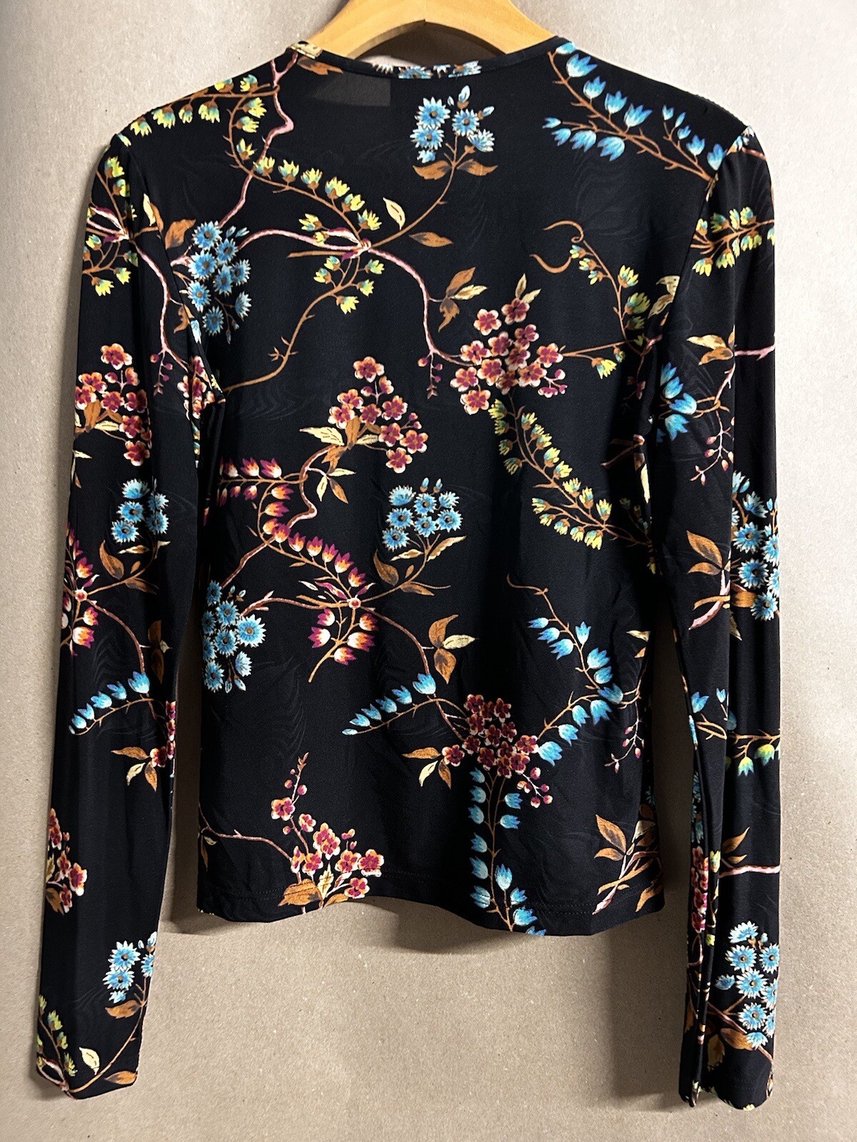 Kenzo Jeans Vintage Women&rsquo;s Long Sleeve Pullover Top Sz S Italy Floral 1990&rsquo;s