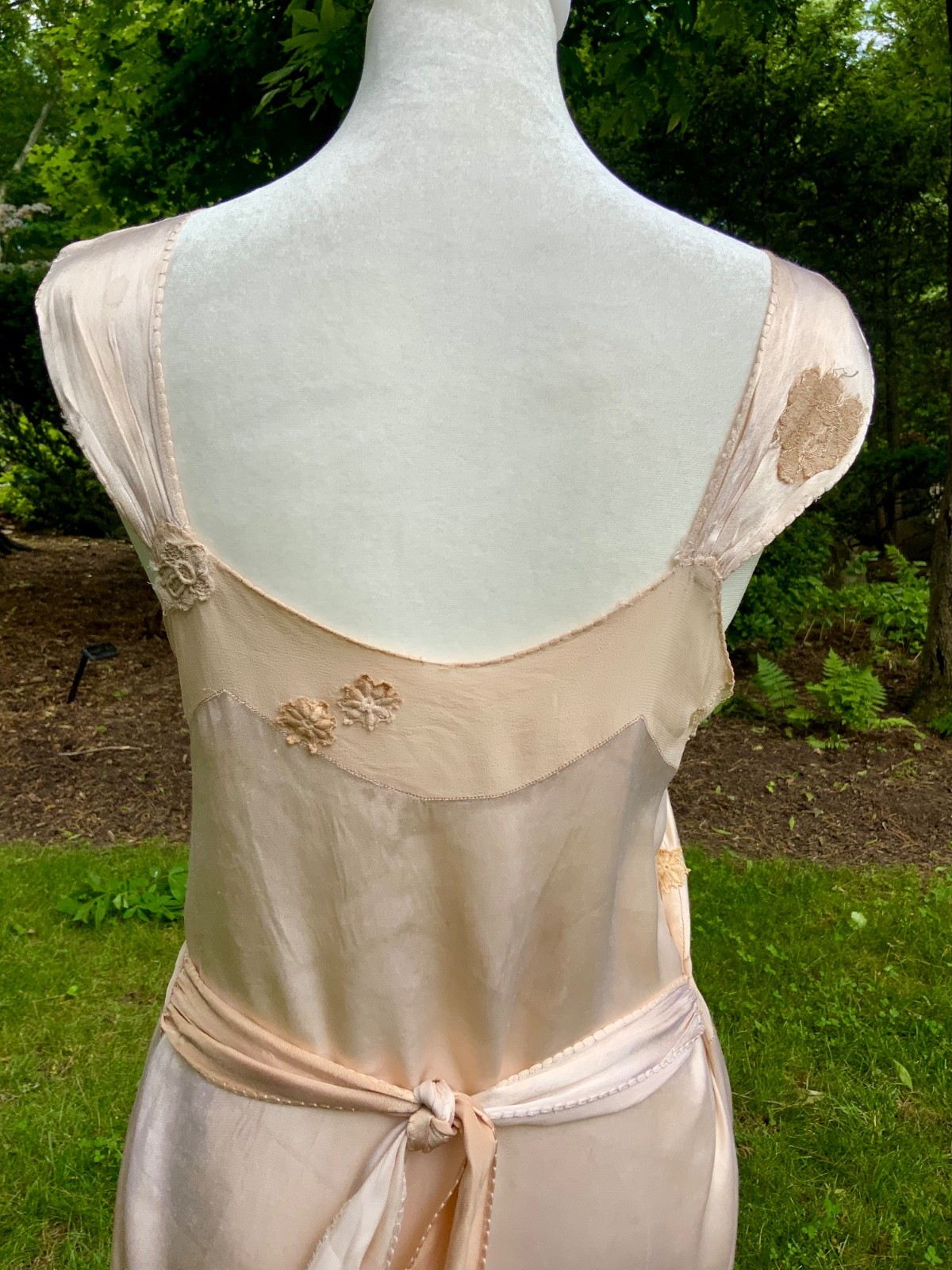 1930s Silk Chiffon Hostess Gown | Blush Pink Boudoir Dress | Restored 30D