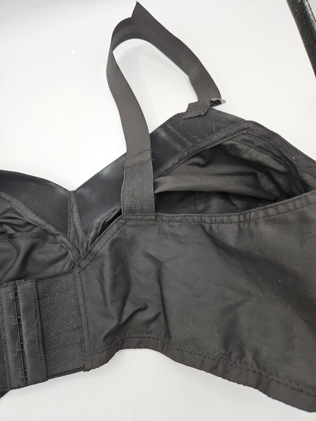 Montgomery Ward Full Figure Bra 40C Soft Shoulders Adjustable Cushioned Black