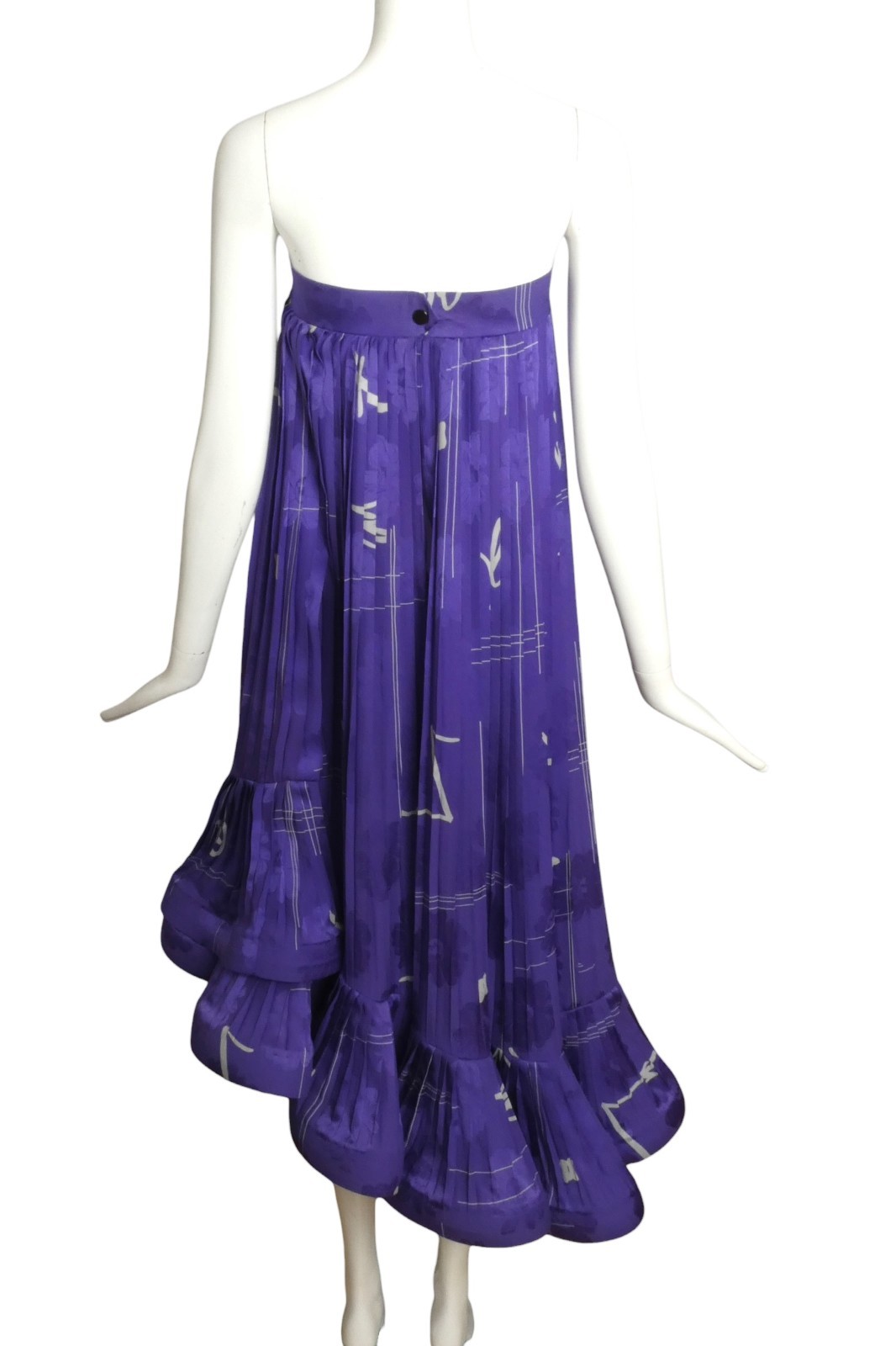 PIERRE CARDIN HAUTE COUTURE – 1989 Pleated Silk Party Dress, Size-4