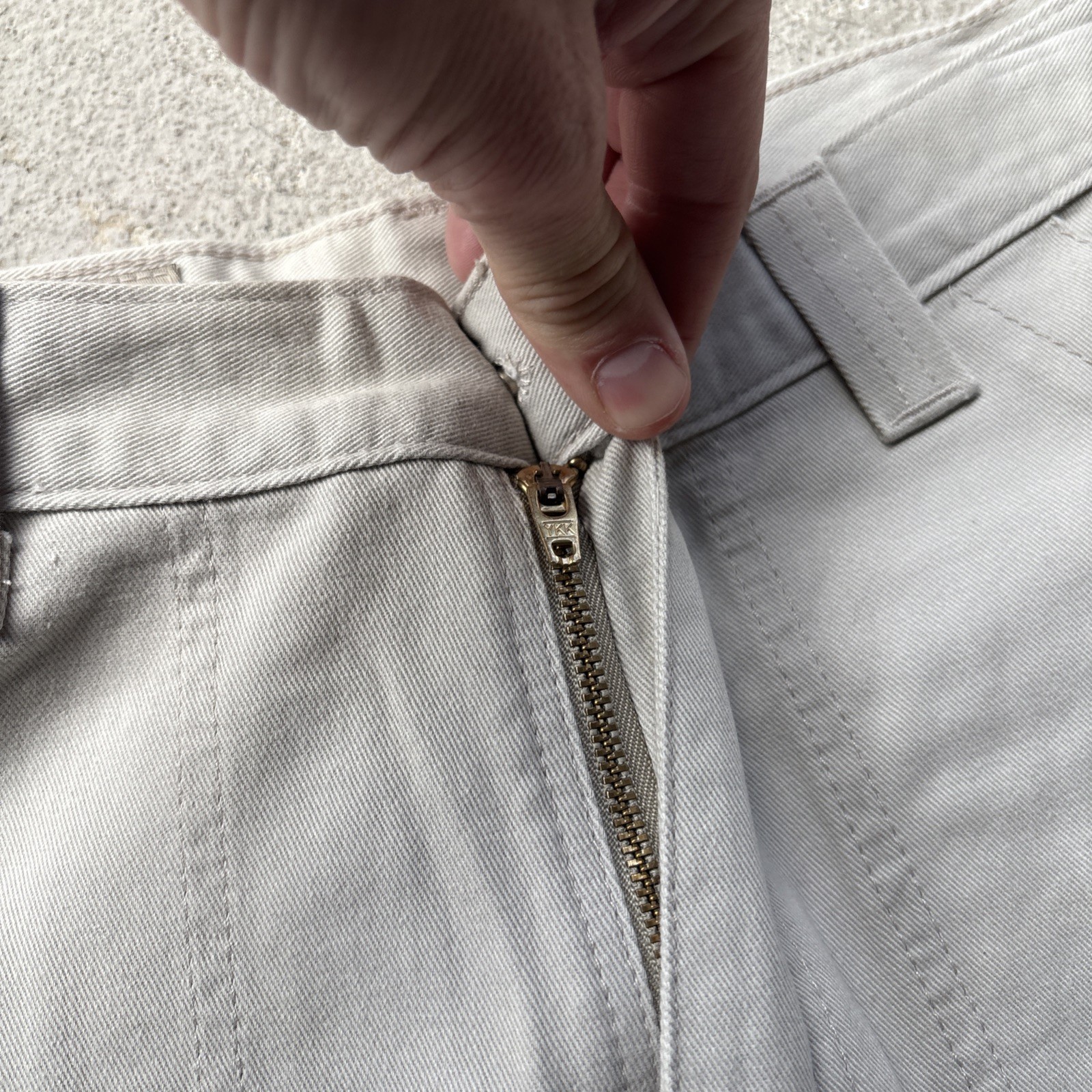 Vintage Riveted LEE Fatigue Utility Pants Wide Relaxed Khaki Tan Juniors 9 M