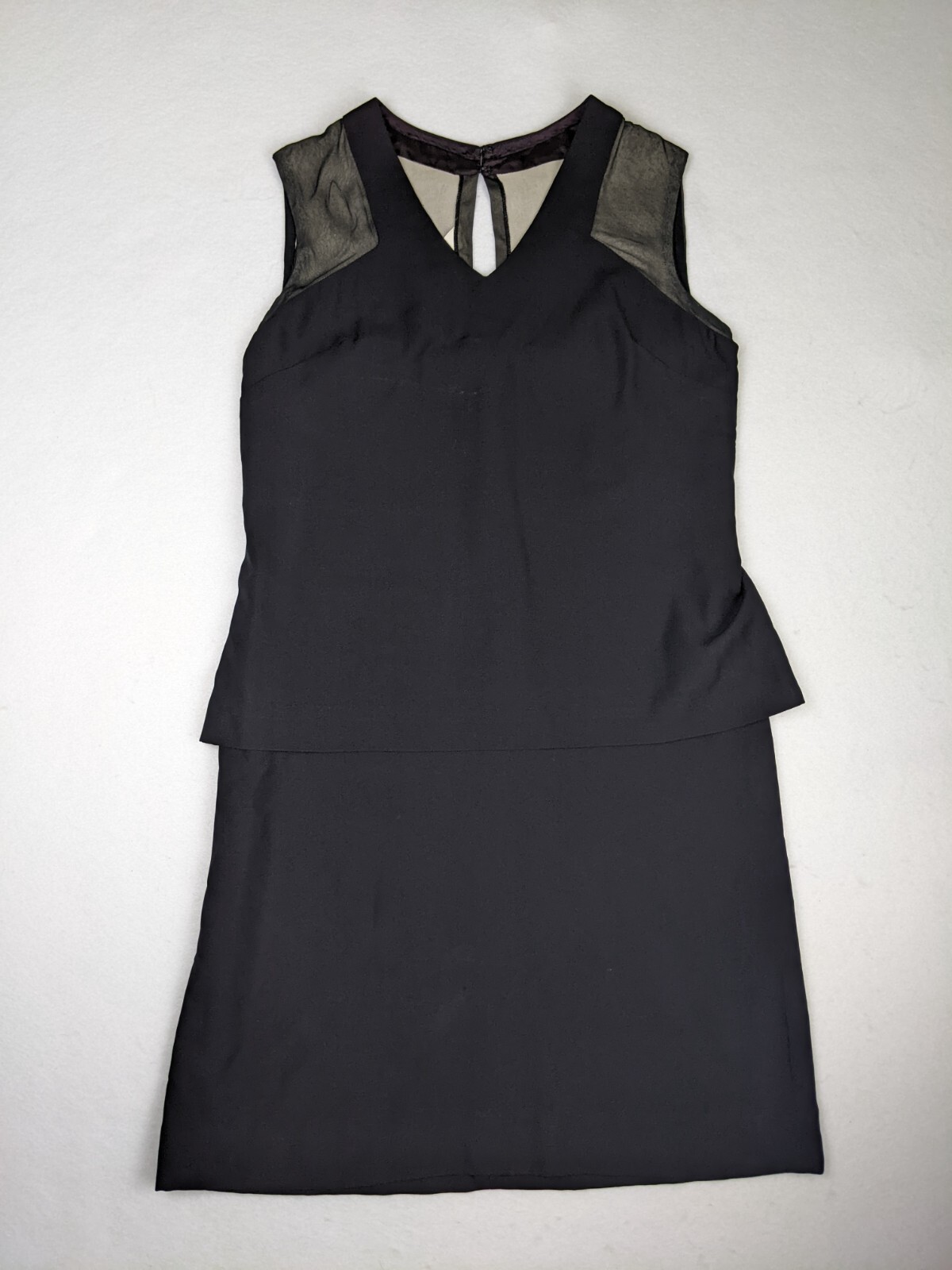 Carol Brent Vintage 1960s Black Sleeveless Dress Cocktail Party Evening