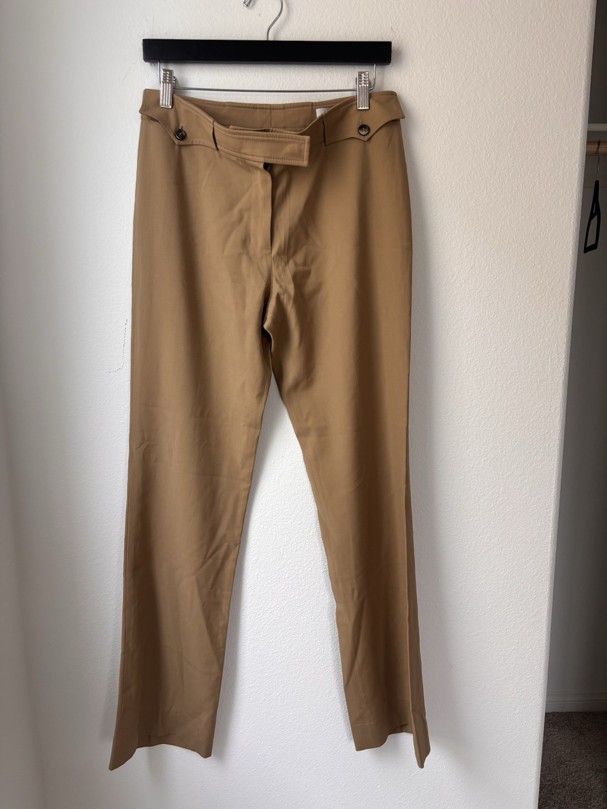 Vintage Yves Saint Laurent Rive Gauche Camel Wool Trousers Italy FR 38 US 6