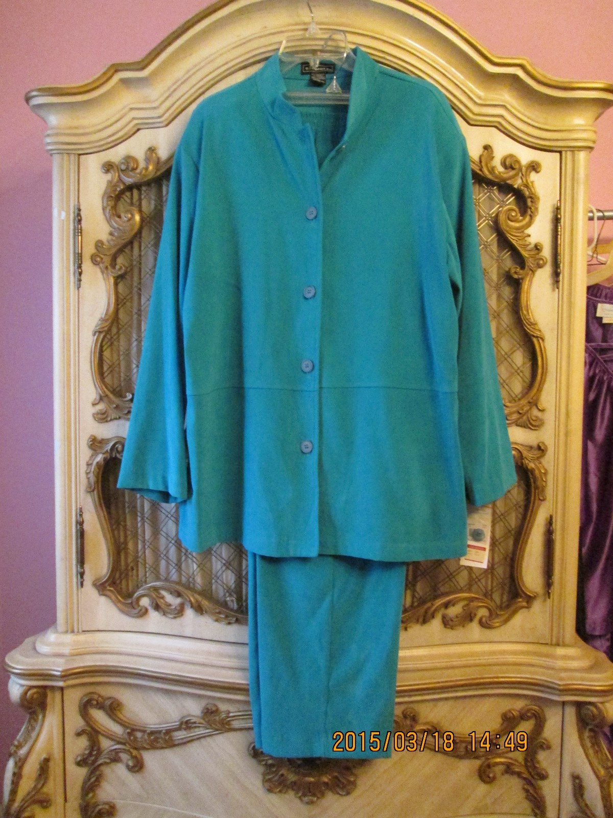 Elementz Blue 2 piece pant suit Jacket XL, Pants L