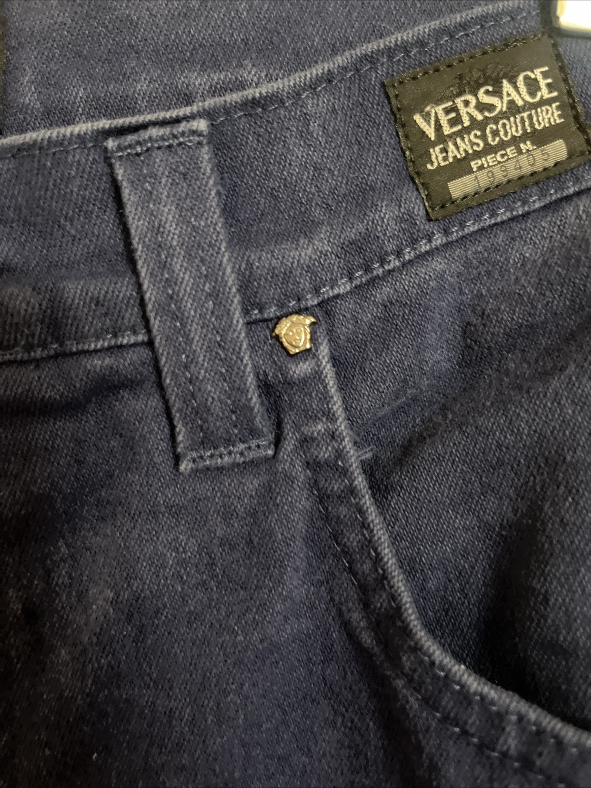 VERSACE Jeans Couture ITTIERRE SPA Blue Denim Pants VTG 90S Italy