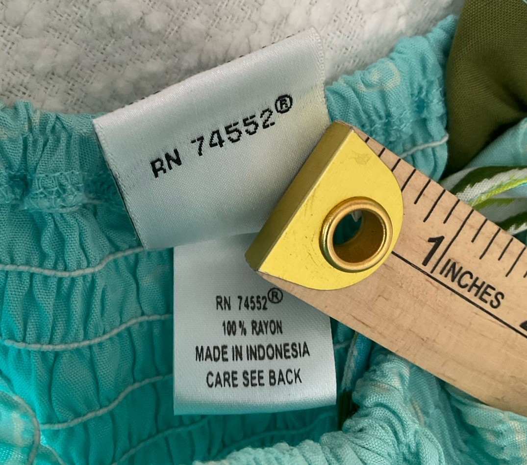80s Vintage Artisan Sundress By Usindo, Indonesia, M, Green/Blue, Sequin Details