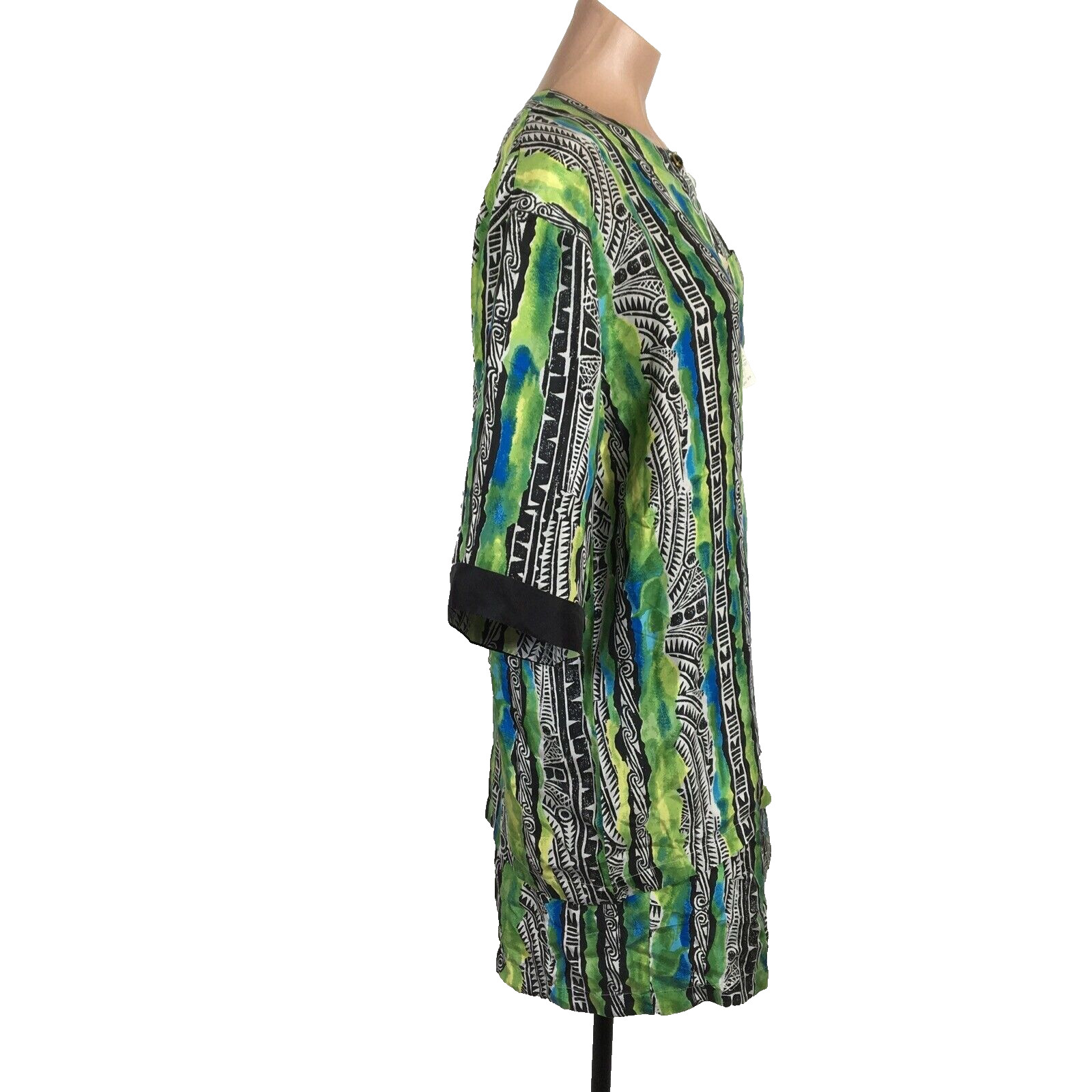 VTG 80s Geometric Short Blouse 2pc Silk Suit Hattie Carnegie Art 2 Wear M NEW