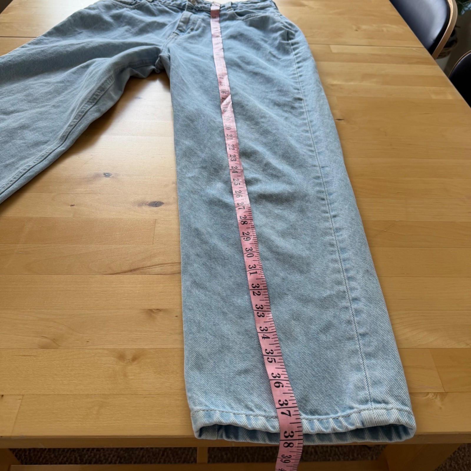 Frank & Oak « Patti » Light Wash Straight Leg Jeans Size 29 Minimalist 90s Vintage