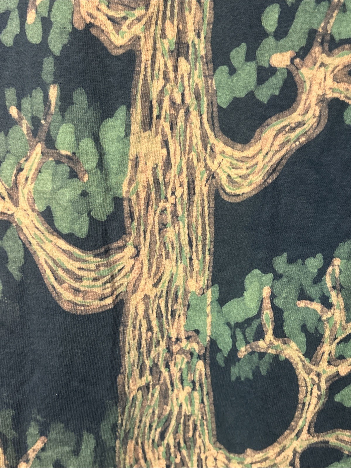 Vintage Batik Green Forest & Moon Tee Tank Dress One Size Fits All