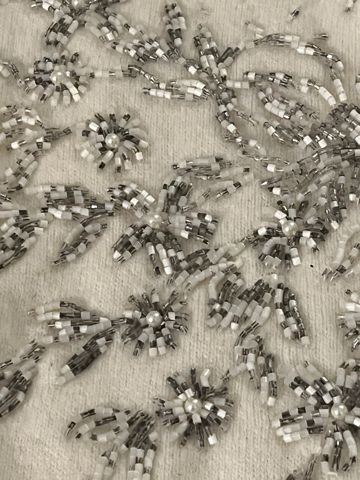 50s 60s VTG Beaded Sweater Top Shell Sleeveless Lined Lambs Wool Angora sz 36