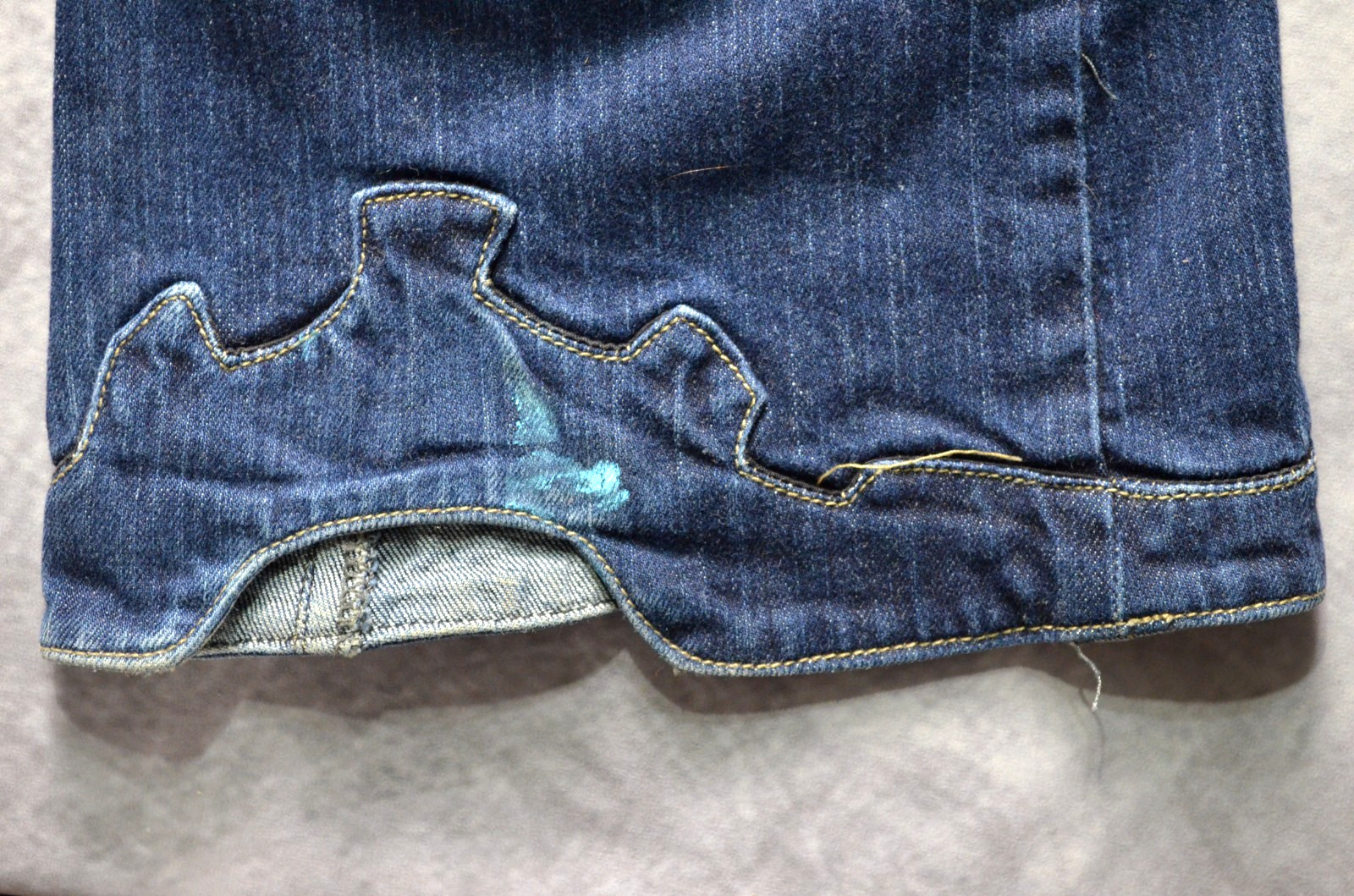 INSANE Bogdenoff LA Bell Bottom Flare Jeans Blue Size 32 Paneled Vintage Y2K