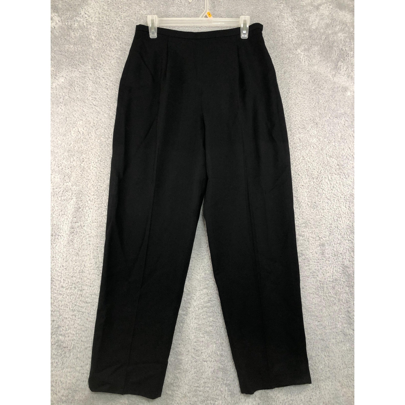 VTG Talbots Pants Womens 10 (29×28) Black Wool Made in USA Lined Dress