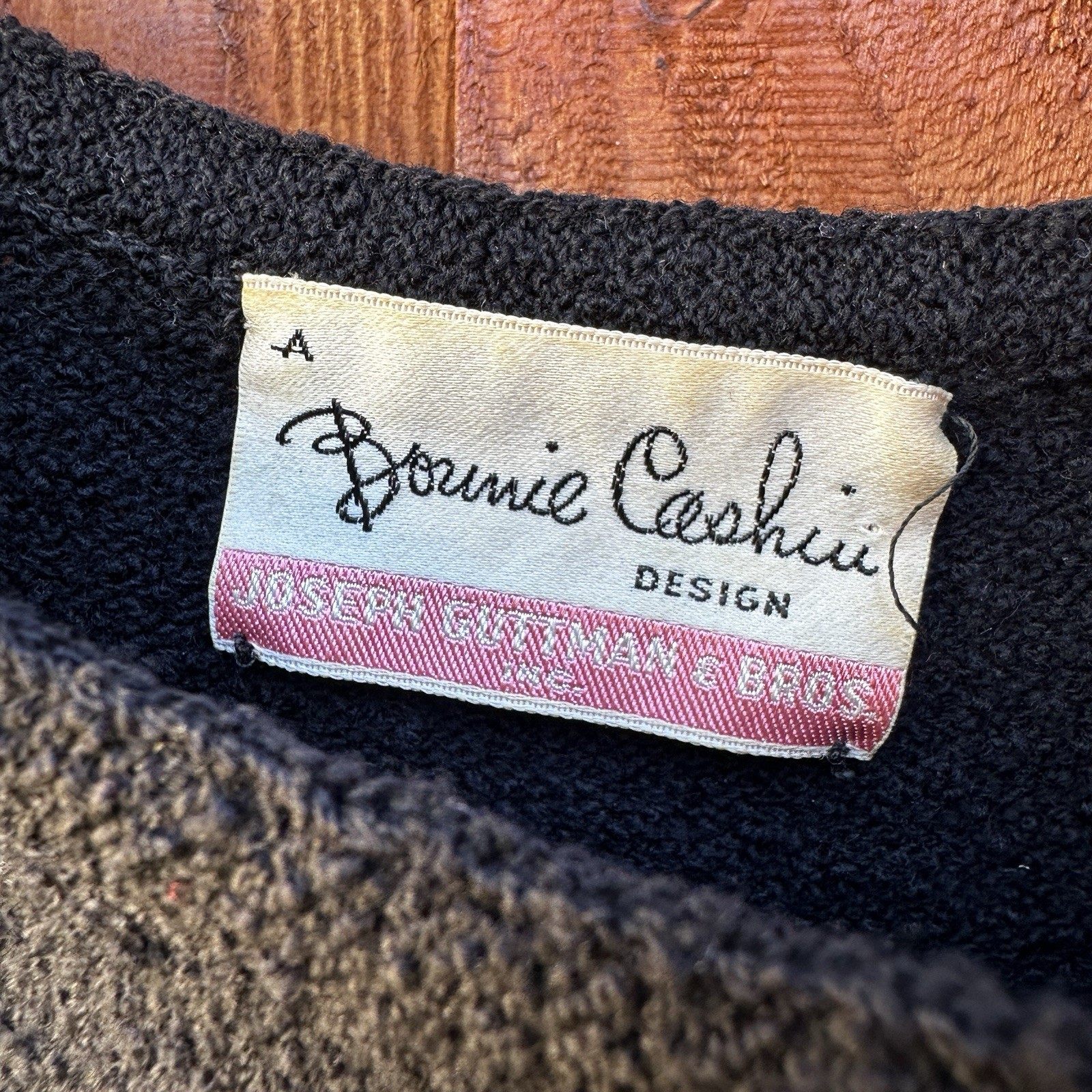 Bonnie Cashin Vintage Wool Midi Dress Size XS Small Woven Brooch Detail Unique